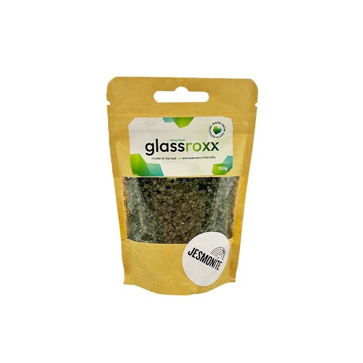 Glassroxx Jesmonit stakleni granulat 150 g – Srebrnosiva