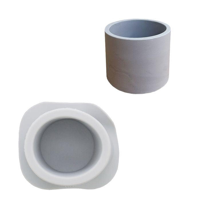 Silikonski kalup za livenje 10x6,8 cm - okrugla saksija za cveće