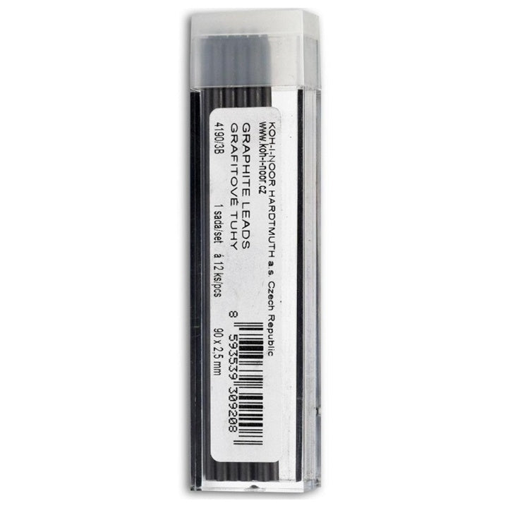 Grafitne olovke KOH-I-NOOR 2,5 mm, veličina 3B - set od 12 komada