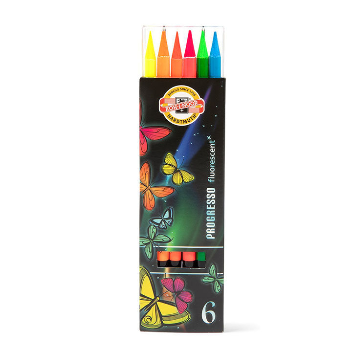 Set fluorescentnih bojica PROGRESSO KOH-I-NOOR-6 komada