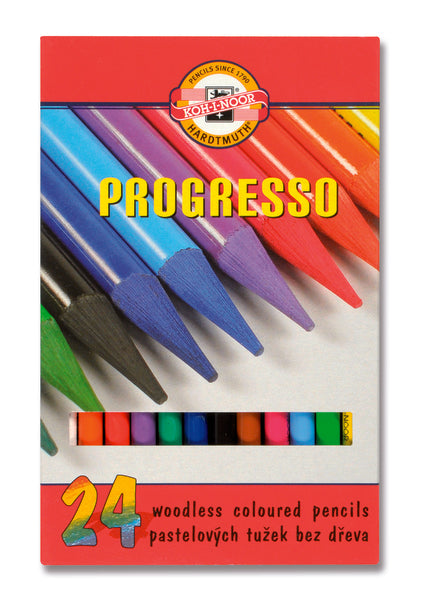 Set pastelnih olovki u lakovanom omotu PROGRESSO - 24-delni