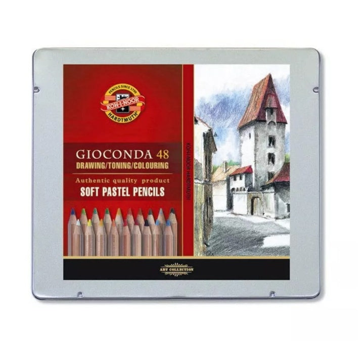 Đokonda set pastelnih olovaka u limenoj kutiji / 48 kom
