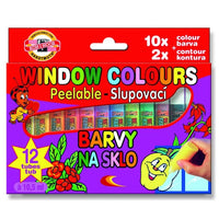 KOH-I-NOOR set boja za staklo koje se mogu skinuti, 12x10 ml
