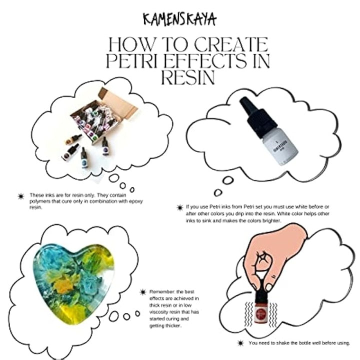 Mini set PETRI INKS KAMENSKAYA za smolu 13 k 5 ml