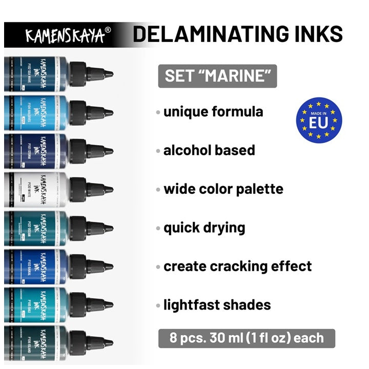 KAMENSKAIA Delamination Inks Set 'Marine' 8k30 ml