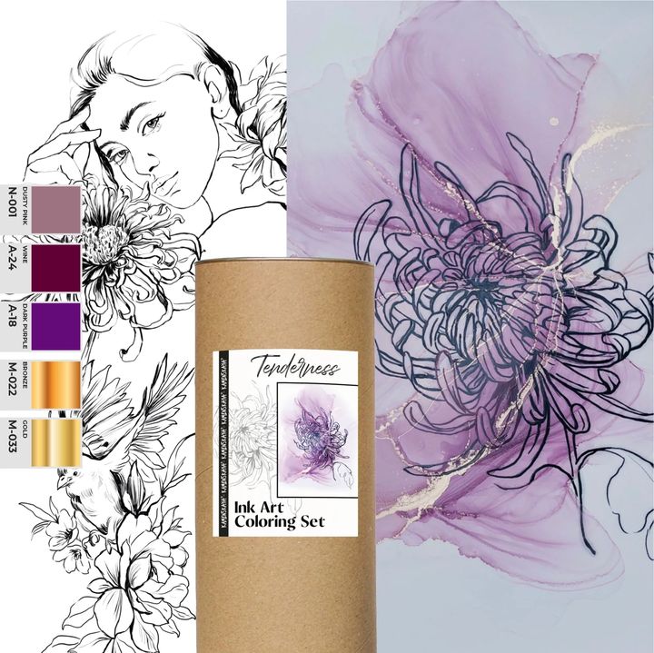 Ink set KAMENSKAYA 'TENDERNESS'