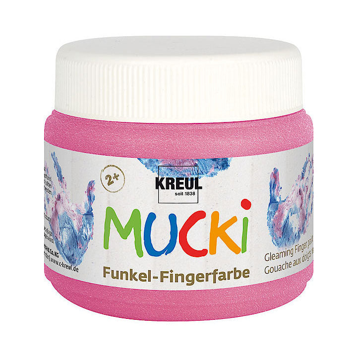 Boje za slikanje prstima svetlucave 150 ml MUCKI