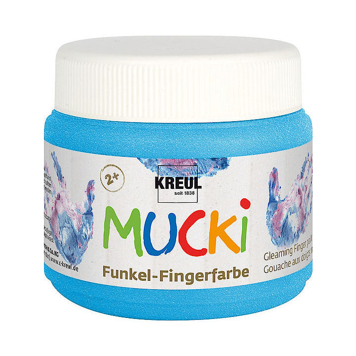 Boje za slikanje prstima svetlucave 150 ml MUCKI