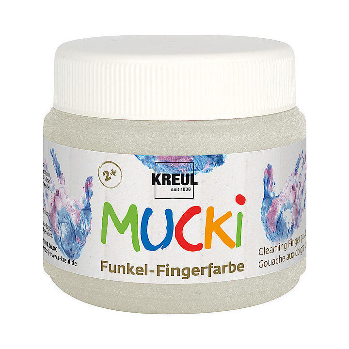 Boje za slikanje prstima svetlucave 150 ml MUCKI
