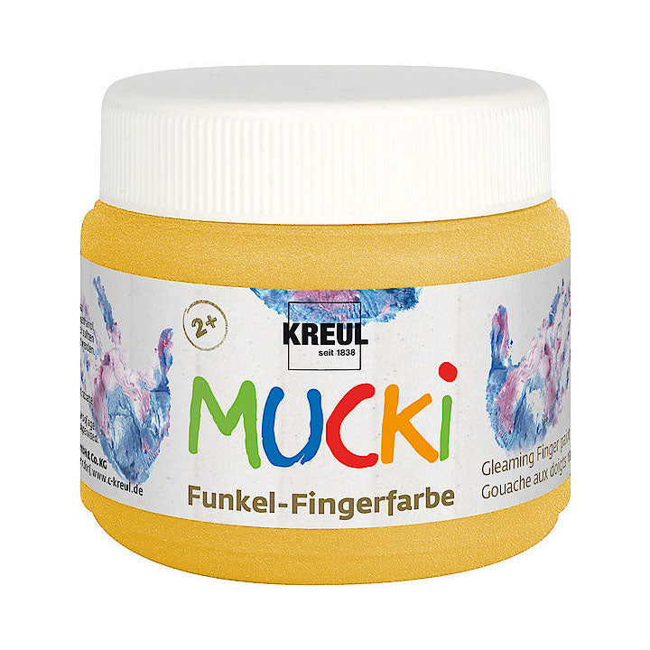 Boje za slikanje prstima svetlucave 150 ml MUCKI
