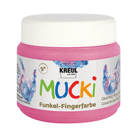 Boje za slikanje prstima svetlucave 150 ml MUCKI