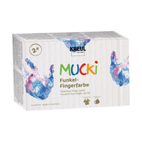 Sjajne dečije boje za prste MUCKI | set od 6 k 500 ml
