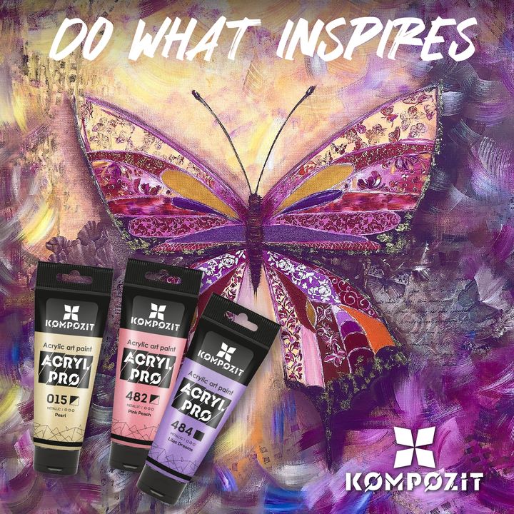 Set metalik akrilnih boja ACRYL PRO Kompozit 15x75 ml