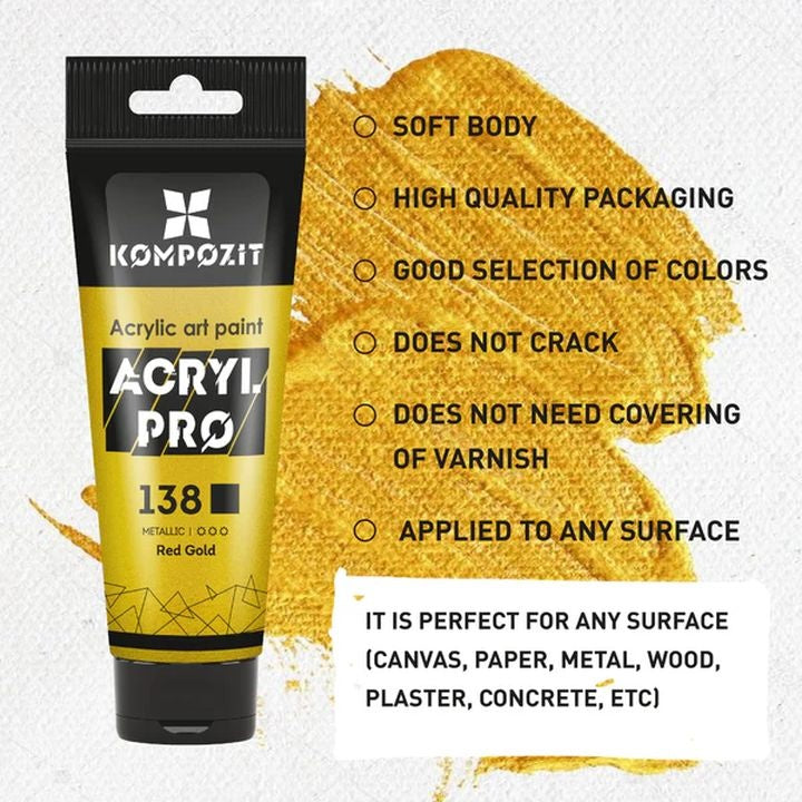ACRIL PRO METALLIC Set akrilnih boja