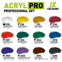 ACRIL PRO PROFESSIONAL Set akrilnih boja 12k75 ml