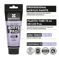 ACRIL PRO kompozitni set pastelnih akrilnih boja