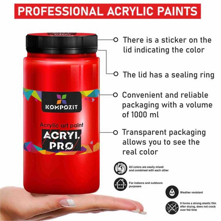 Akrilna boja ACRIL PRO ART Composite 1,000 ml | Various Shades