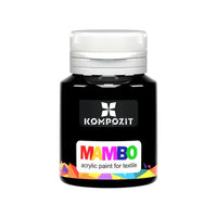 MAMBO akrilna boja za tekstil i kožu 20 ml – 23 Crna