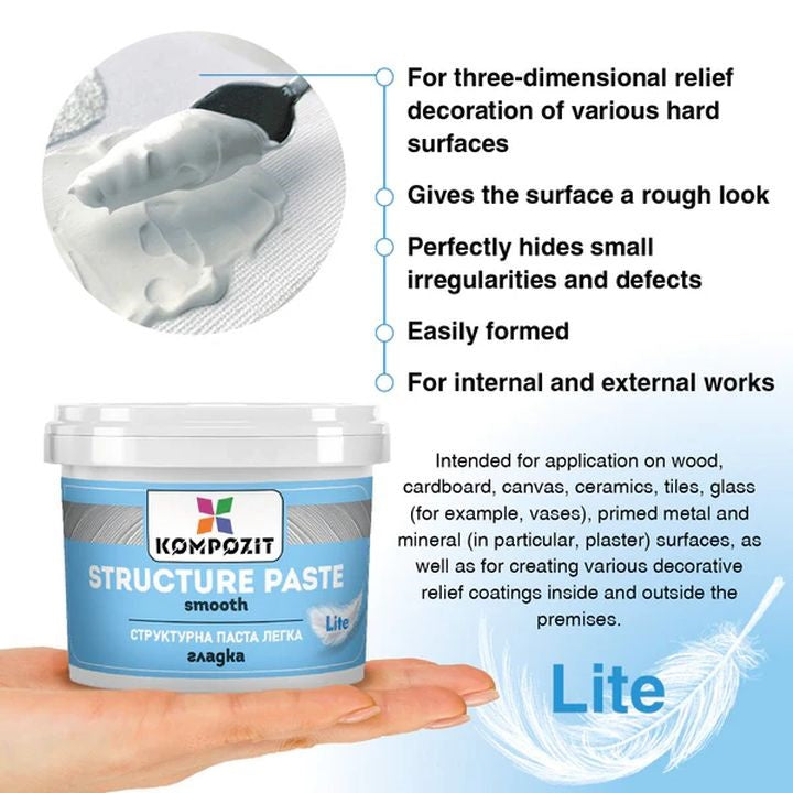 Vhite Smooth Structuring Paste LITE | Various Volumes