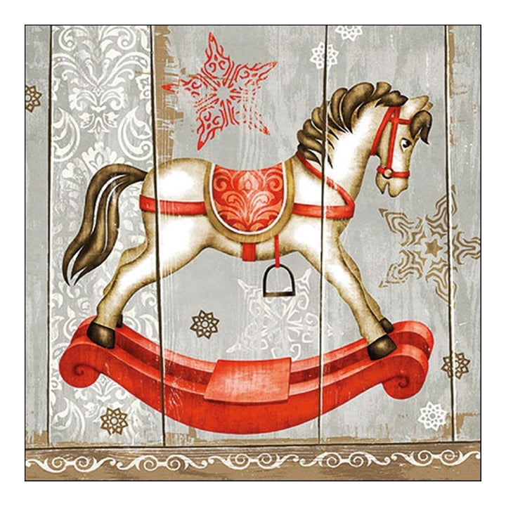 Eko salveta za dekupaž Rocking Horse - 1 kom