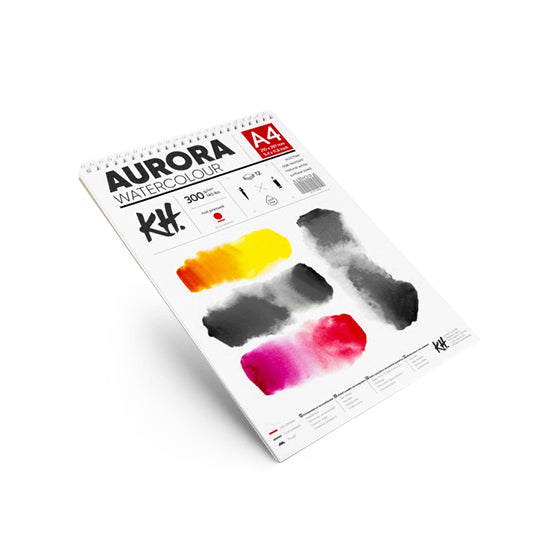 Akvarel blok AURORA hot press sa spiralom - 12 listova