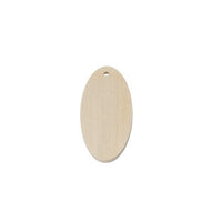 Drveni proizvod za izradu bižuterije - oval 6 cm