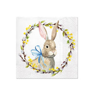 Dekupaž salvete - Rabbit with Catkins - 1kom