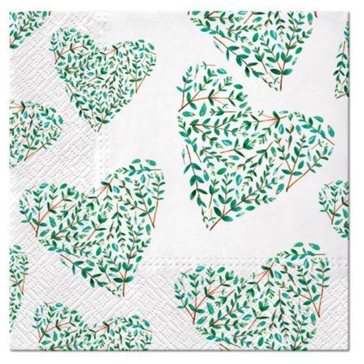 Salvete za dekupaž Floral Hearts - 1 kom