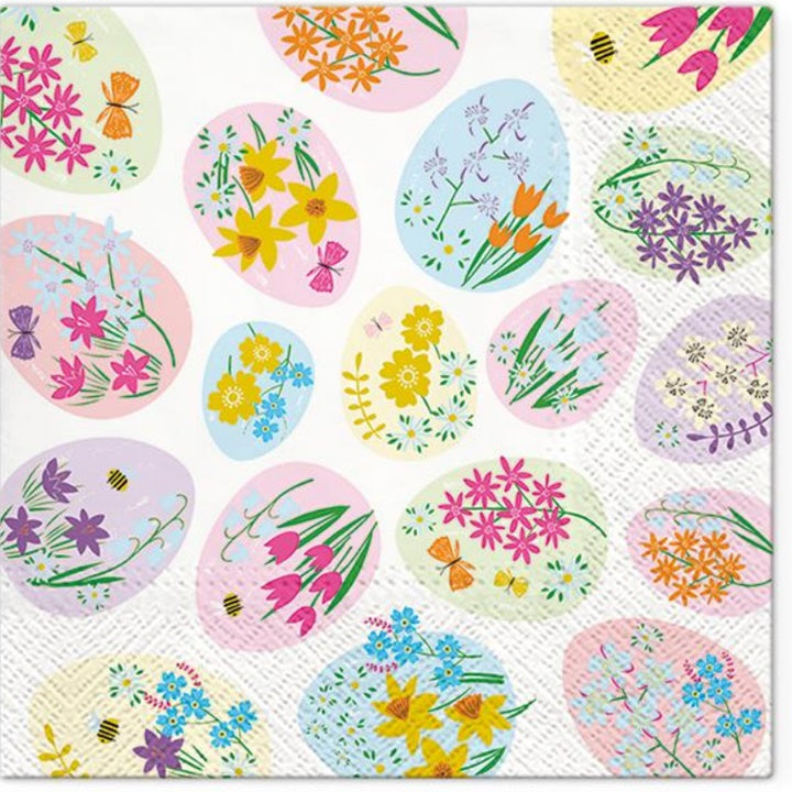 Salveta za dekupaž Flowered Eggs - 1kom