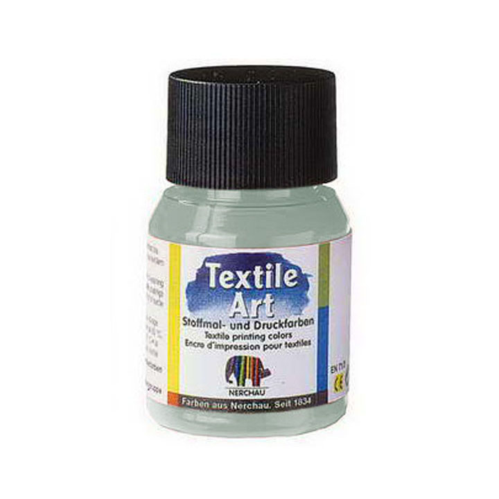 Boja za svetli tekstil 59 ml – biserno srebrna