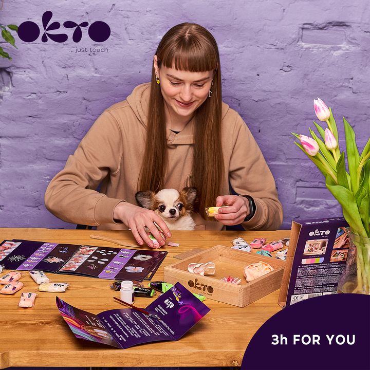 OKTO set za modeliranje u drvenom ramu 21 k 21 cm ROMANTICA