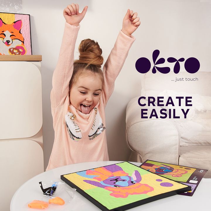 OKTO slika sa samootvrdnjavajućom masom 30 k 30 cm Hare