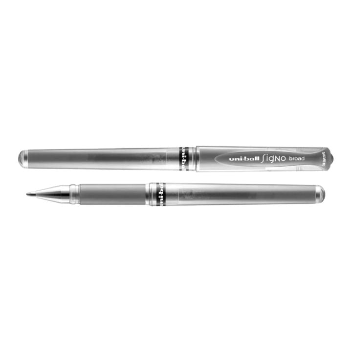 UNI SIGNO UM-153 Gel Pen 1.0 mm – metalik srebro