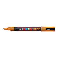 Posca marker PC-3ML, 0,9–1,3 mm, sa šljokicama – narandžasta (L4