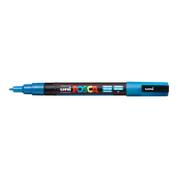 Posca marker PC-3ML, 0,9–1,3 mm, sa šljokicama – svetloplava (L8