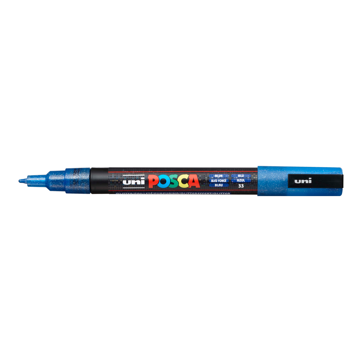 Posca marker PC-3ML, 0,9–1,3 mm, sa šljokicama – plava (L33