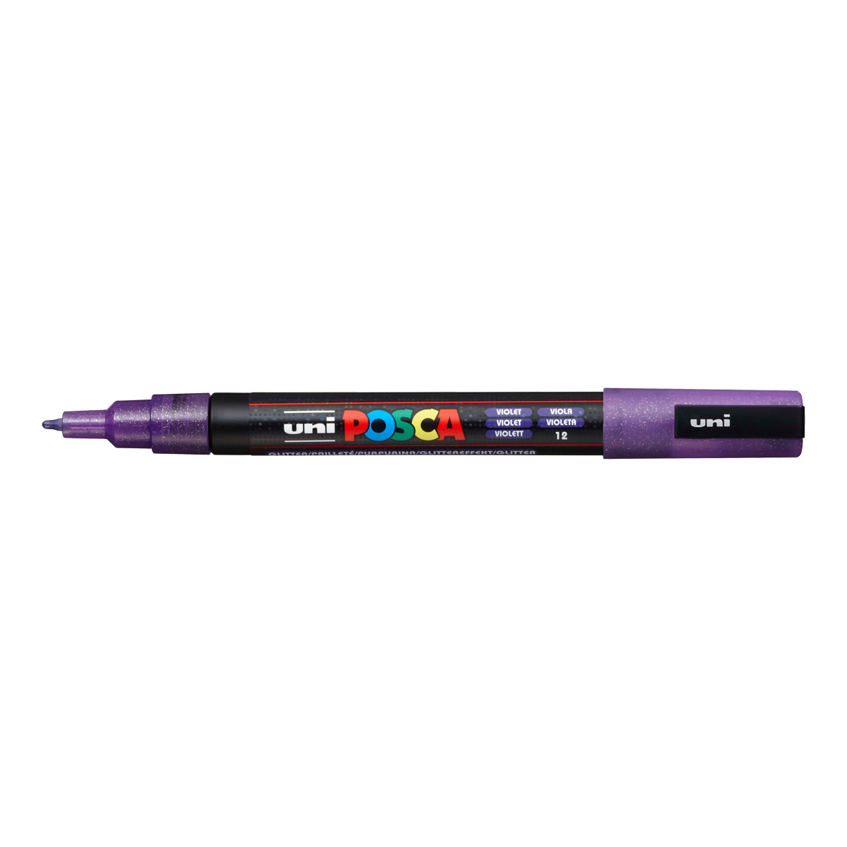 Posca marker PC-3ML, 0,9–1,3 mm, sa šljokicama – ljubičasta (L12