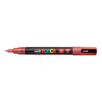 Posca marker PC-3ML, 0,9–1,3 mm, sa šljokicama – crvena (L15