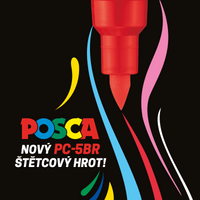 Posca akrilni marker PC-5BR, 1 - 4 mm, bela
