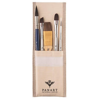 PanArt ATL‑01 Set četkica u pamučnoj futroli za akvarel i akril, 5 kom.