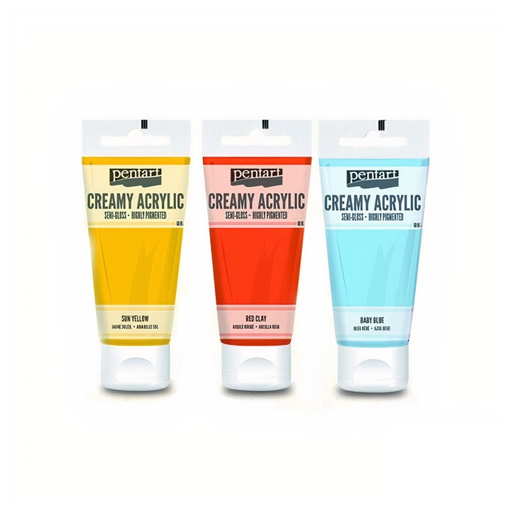 Kremasta polusjajna akrilna boja Pentart 200 ml