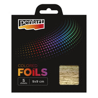 Folija u boji Pentart 5 listova - 9 x 9 cm