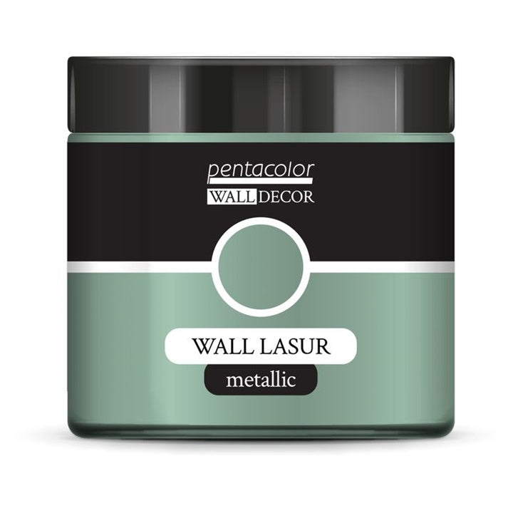Metalna glazura za zidne dekoracije 500 ml – Zelena i srebrna