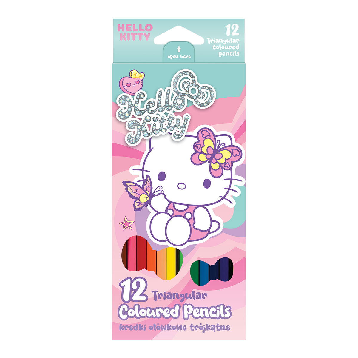 Trouglaste drvene bojice Colorino Hello Kitty - 12 boja