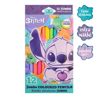 Trouglaste bojice Colorino JUMBO Stitch Pastel, 12 pastelnih boja