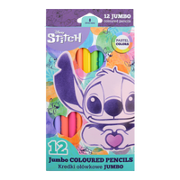 Trouglaste bojice Colorino JUMBO Stitch Pastel, 12 pastelnih boja