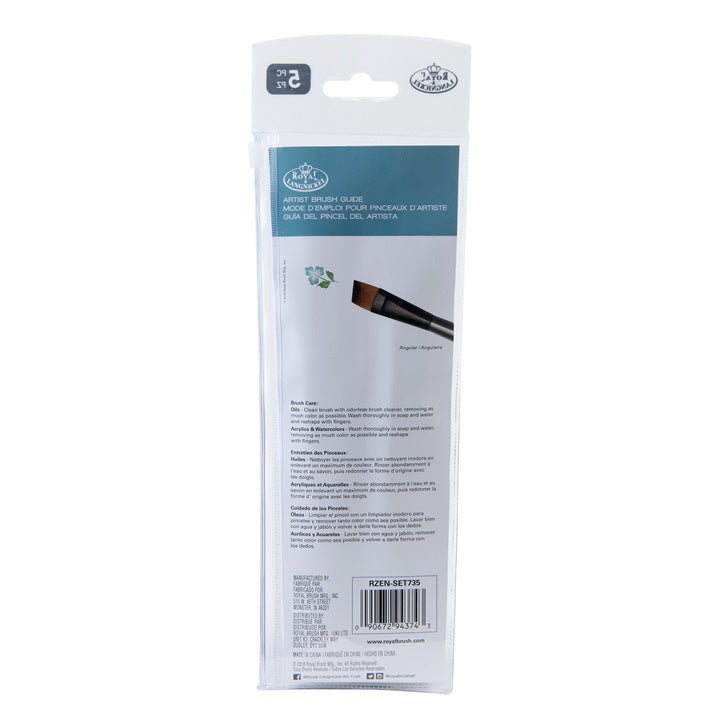 Roial and Langnickel Zen 73 Flat Brush Set
