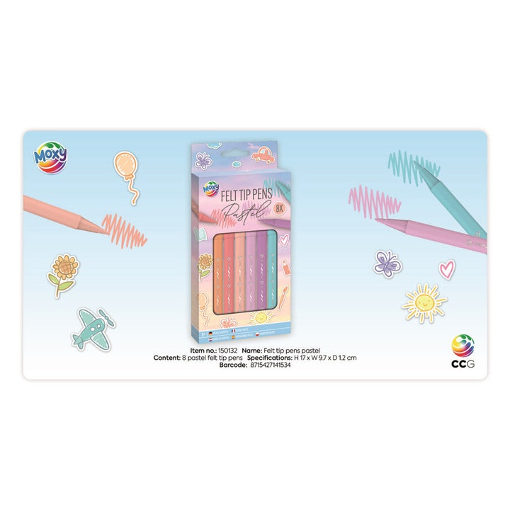 Pastel Marker Set 8 kom