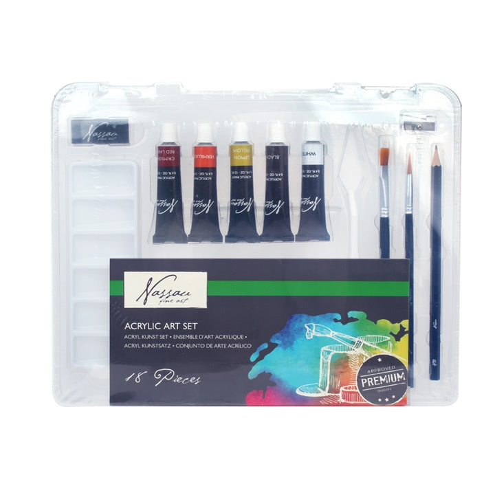 Set akrilnih boja Nassau Fine Art – 18-delni
