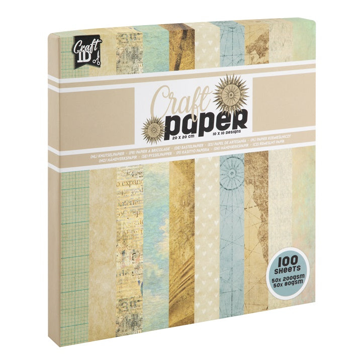 Scrapbooking papir 20 k 20 cm | bež nijanse
